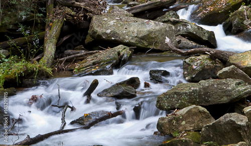 Forest waterfall in Helen Georgia.