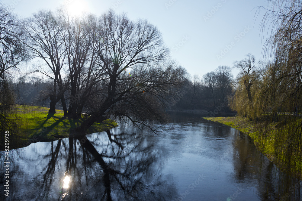 The Mukhavets River at Brest, Belarus The Mukhavets River at Brest, Belarus