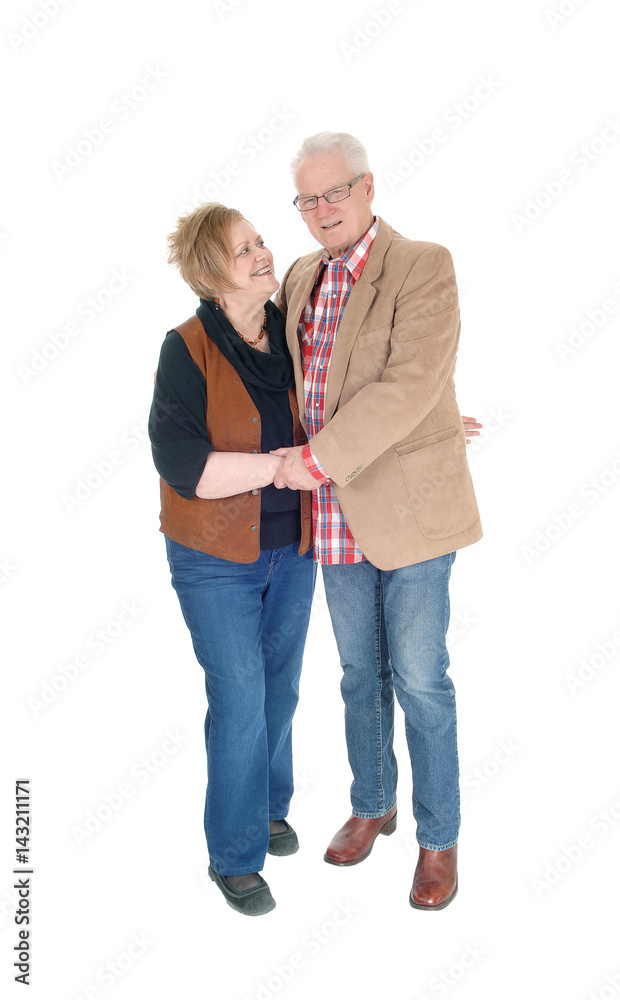 Lovely senior couple standing. Lovely senior couple standing.