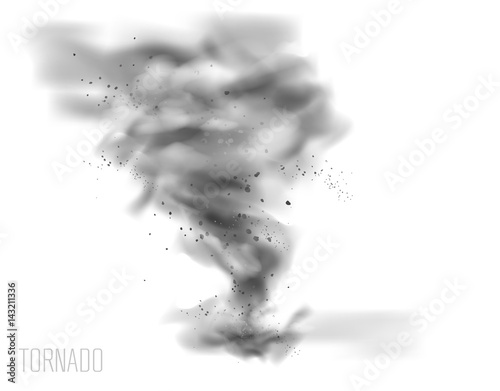 tornado on a white background. Vector illustration.