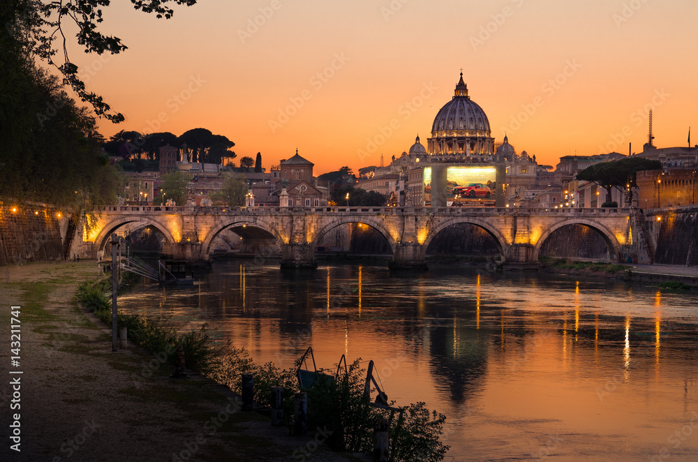 Sunset on Vatican City