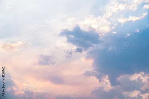 Beautiful Sky and Sunlight Color background