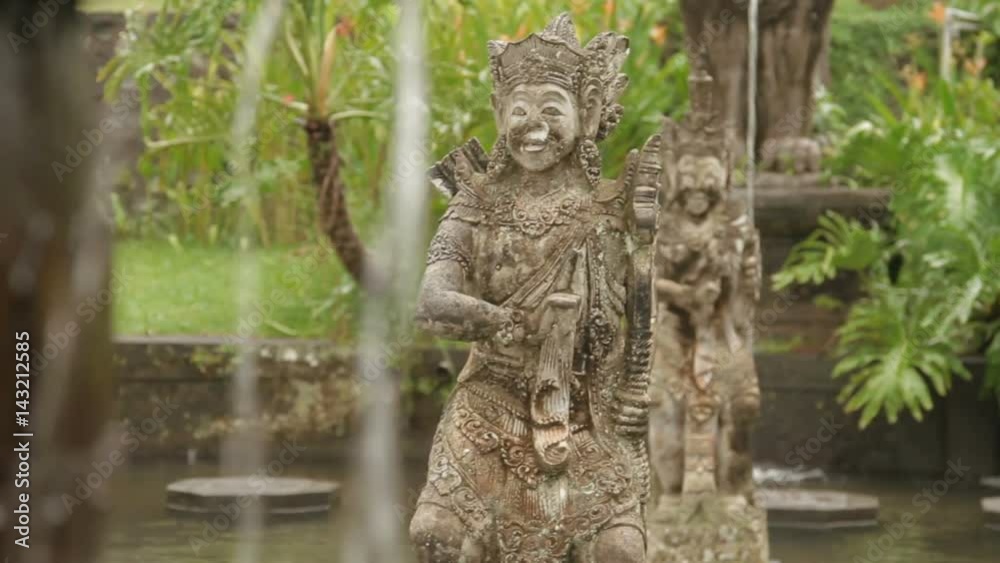 Water Palace of Tirta Gangga. Landmark in Bali Karangasem Indonesia. Winter rainy season. Water Palace of Tirta Gangga. Landmark in Bali Karangasem Indonesia. Winter rainy season.