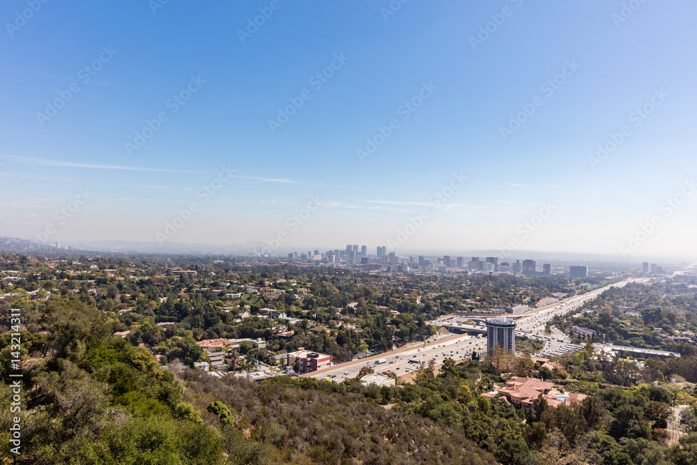 Hollywood freeway in Los Angeles, California