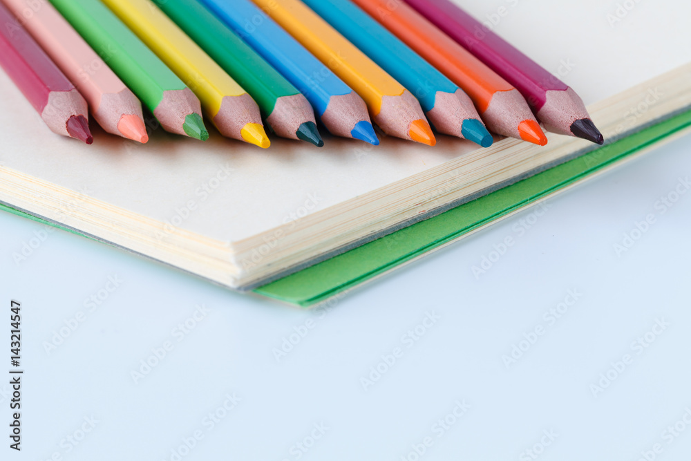 Fototapeta premium Row of color pencils