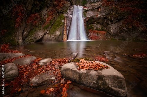 Pruncea Waterfall in Buzau County Romania shot with long exposure photo