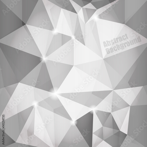 Abstract polygonal background in shades of gray © Oleksandr