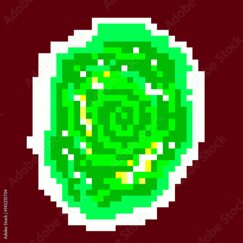 Fotografie, Obraz pixel green portal