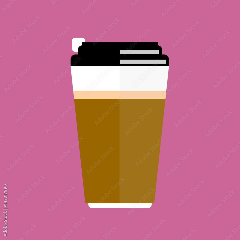 paper cup for hot drink on the background of coffee beans paper cup for hot drink on the background of coffee beans