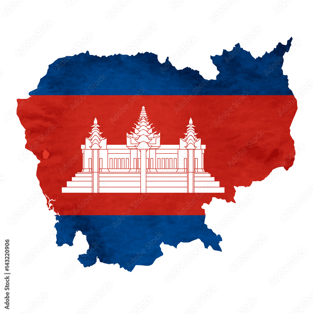 カンボジア 地図 国旗 アイコン Stock Vector Adobe Stock