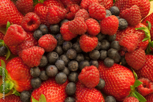 beautiful macro of colored berries