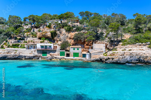 Cala Llombards - beautiful beach in bay of Mallorca, Spain