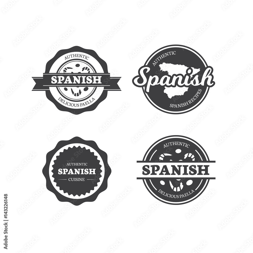Spanish Restaurant Cuisine Labels