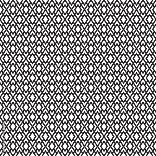 Abstract Seamless Black and White Art Deco Lattice Vector Pattern