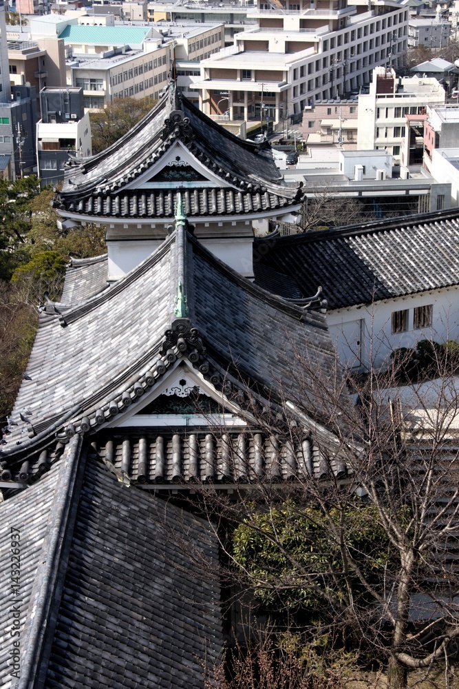 和歌山城天守からの和歌山市街 