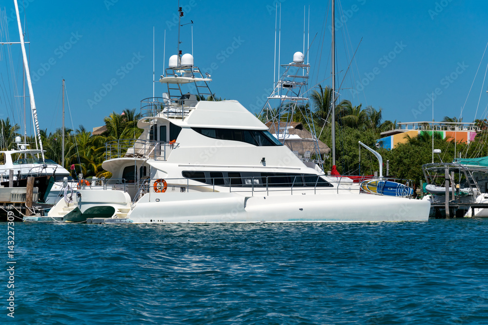 Fototapeta premium Yachts in the Caribbean