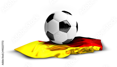 soccer football Germany flag. 3d rendering isolated