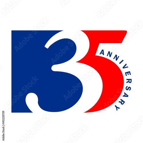 35 or thirty five logo vector.