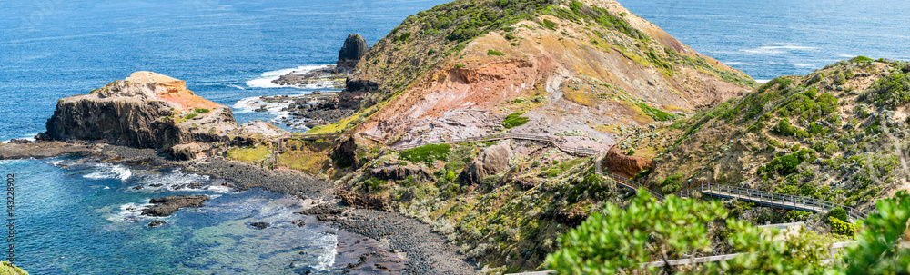 Cape Schanck and Pulpit Rock panoramic view, Victoria - Australia