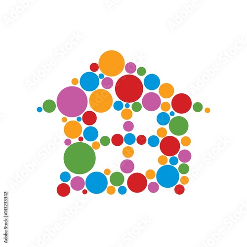 dot home logo vector. house logo vector.
