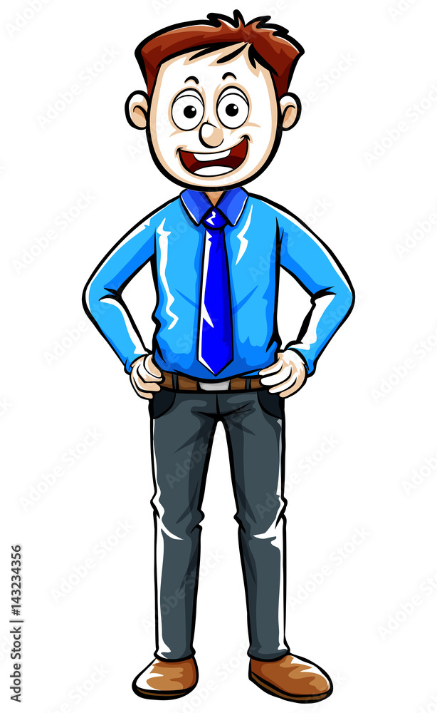 Human character outline for businessman