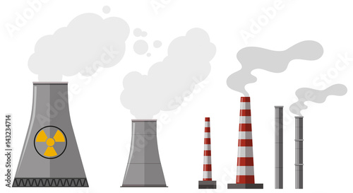 Obraz na plátně Different types of chimney