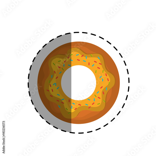 sweet donut isolated icon vector illustration design