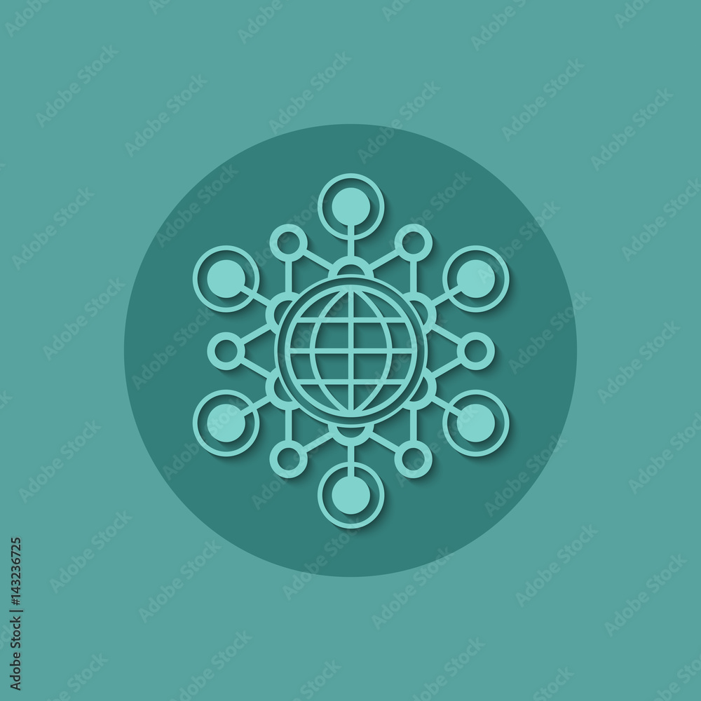 Fototapeta premium Global communication element. Technology.