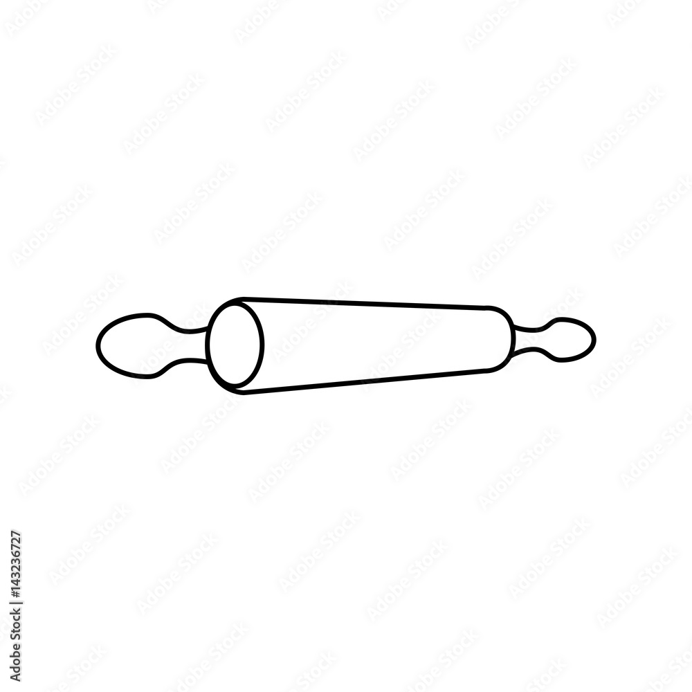 bakery wooden roll icon vector illustration design bakery wooden roll icon vector illustration design