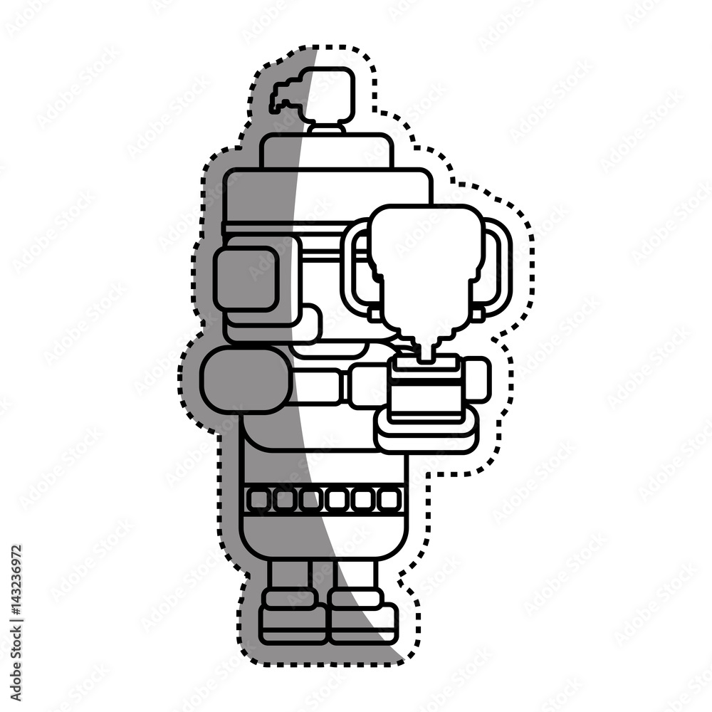 Warrior Pixelated videogame icon vector illustration graphic design