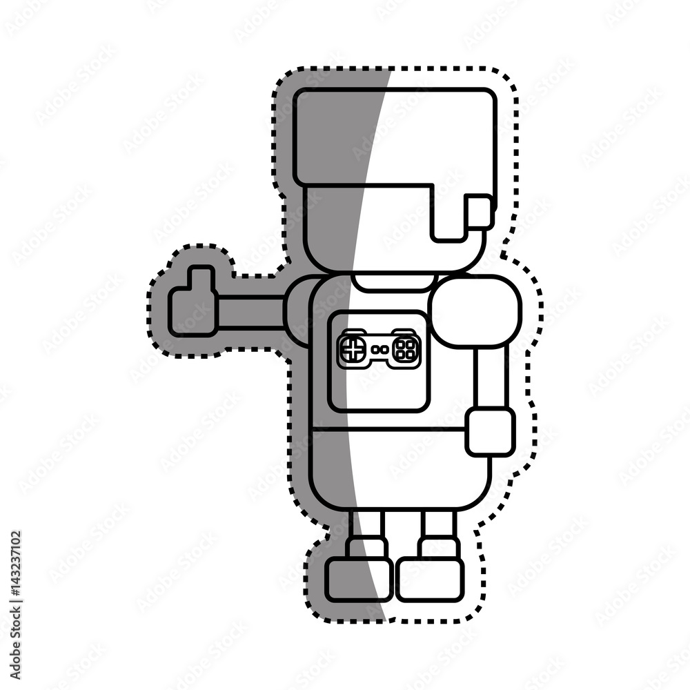 Gamer boy pixelated icon vector illustration graphic design