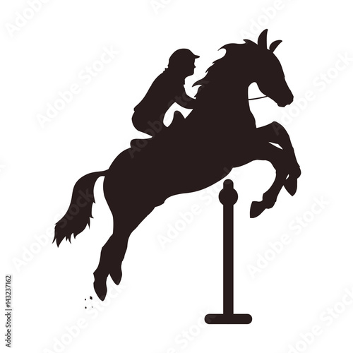 Horse riding equestrian sport icon vector illustration graphic design