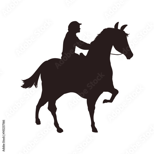 Horse riding equestrian sport icon vector illustration graphic design