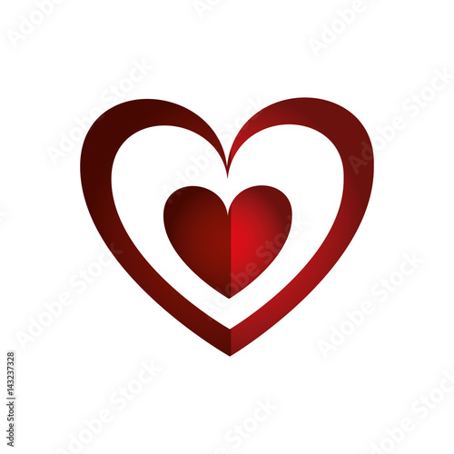love card with hearts vector illustration design