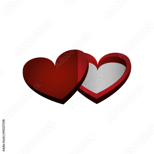 love card with hearts vector illustration design