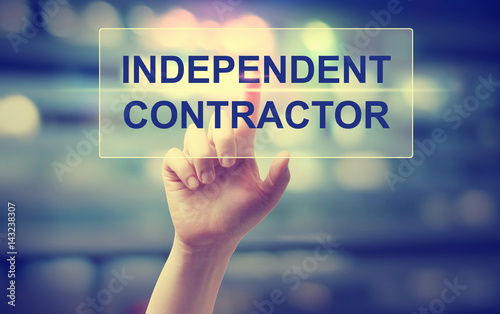 Foto Independent Contractor concept with hand