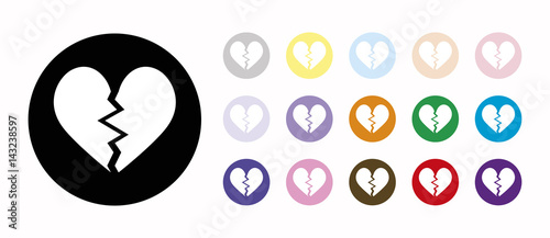 broken heart  set icons