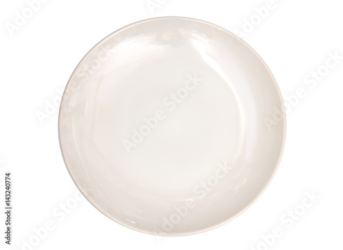 Empty plate isolated on a white background , clipping path.