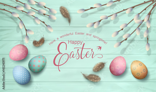 Easter Top View Background