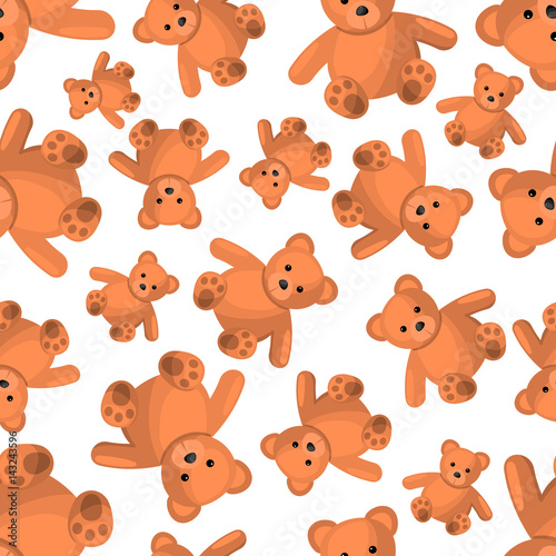 Teddy seamless pattern