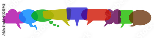 Set of nine icons communication
