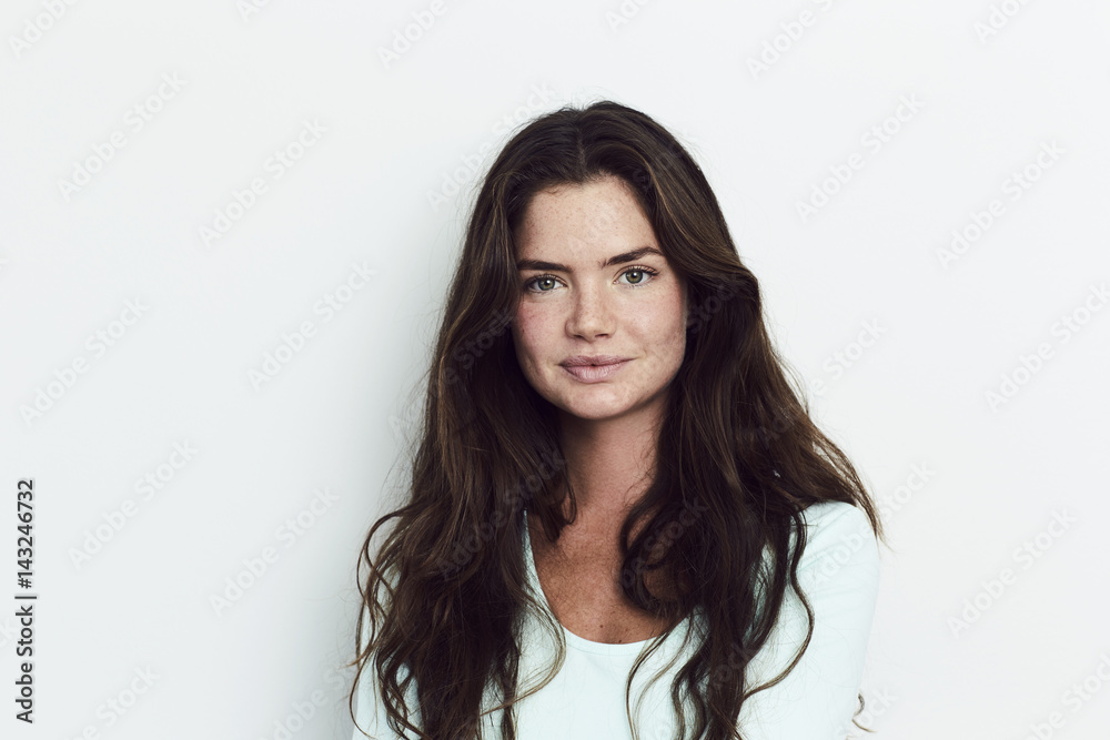 Beautiful woman in portrait, smiling Beautiful woman in portrait, smiling
