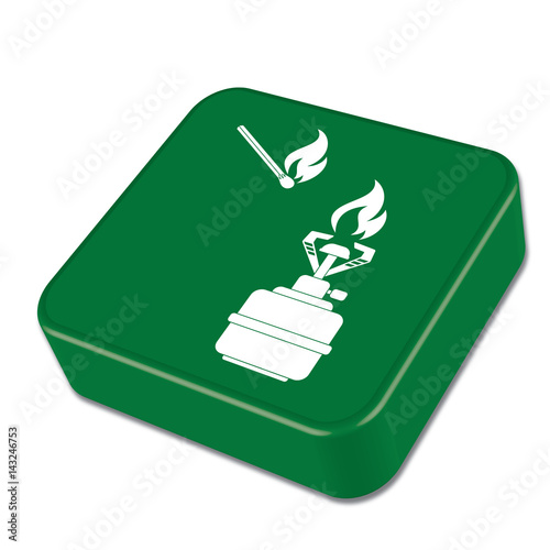 Camping stove icon vector