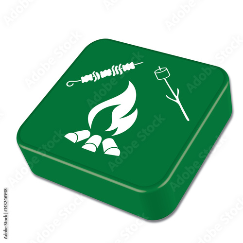 Grilled kebab and zephyr icon