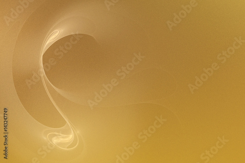 Abstract fractal musical note on a gold background