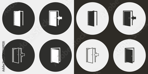 Door icon set.