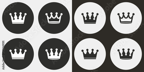 Crown icon set.