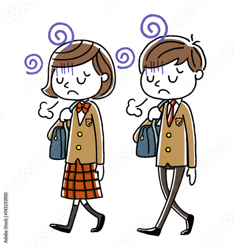 悩みを抱える男子学生と女子学生