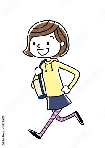 女の子：走る