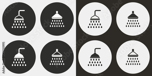 Shower icon set.